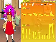 The Cafe Dress Up free online dollmaker game screenshot - customizing cafe staff and decorating the shop