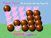 Peppa Faces free online puzzle game, logic game to eliminate chocolate balls, flipping tiles puzzle