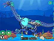 Toy War Robot Tanystropheus free online game, assembling robot parts, giant mechanized dinosaur model, testing weapons on PlayArcadeHub