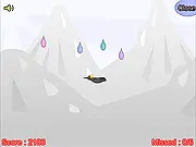 Thirsty Mrs Crow game screenshot, collecting raindrops with a crow, play free aiming game online