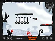 Screenshot of Paint World online game showing colorful bouncing creatures ready to be merged, logic puzzle game