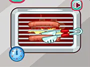 Play Hot Dog Truck free online, street food cooking game, fast-paced time management hot dog game, serving customers in a food truck
