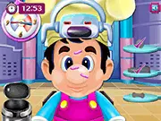 Crazy Chef Nose Doctor free online game medical simulation PlayArcadeHub