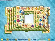The game board for Marine Life: Hollow Mahjong Solitaire, showing a stack of mahjong tiles with various sea creature illustrations in a complex, multi-layered layout.