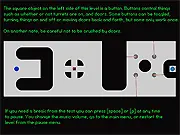 Screenshot from Alt online game featuring a minimalist black and white level with a character trying to avoid red lasers and reach an exit portal.
