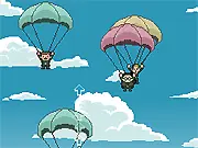 Play Parachute S.O.S. online free arcade game - Save falling parachuters from water with wind gusts - PlayArcadeHub skill game