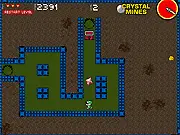 Play Crystal Mines free online puzzle game; push crystals into chests to reach the exit on PlayArcadeHub