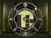 Screenshot of Sigil of Binding logic puzzle game, showing a grid of flip-tiles free online
