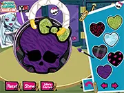 Design custom handbags for Monster High characters like Draculaura and Cleo De Nile, fashion designer game online free