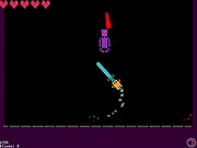Sword Face in Space combat game, playing as Swordface McGillicutty, slashing enemies in zero gravity, free online arcade game