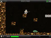 Huiro Man game screenshot showing the hero Caralampio fighting an enemy in a vibrant, ancient Mayan temple setting.