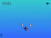 PixelAirSpace free online pixel art endless shooter game dodging missiles on PlayArcadeHub