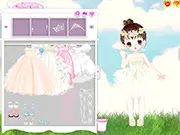 Romantic Little Flower Girl dress up free online game with gowns, flowers, and accessories