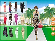 Resort Beauty Dressup free online fashion game on PlayArcadeHub, featuring elegant vacation clothes