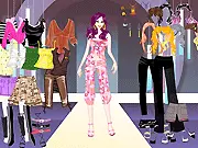Catwalk Style Dressup free game, play online, model on runway, high-fashion clothes, glamorous outfits, PlayArcadeHub