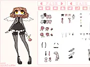 Screenshot of High Agent Lapin Dress Up game showing a female agent character with different secret agent clothing and hairstyle options.