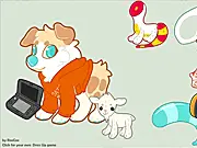 Play Ponacho Dress Up free online customization game with a cute puppy and accessories