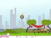 Love Bursts online game screenshot of a heart-shaped target being aimed at on the screen