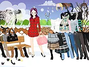 Stylish Outdoor Style free online dress-up game screenshot showing a model ready for a classy and fashionable day out with elegant casual wear