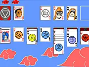 Akatsuki Solitaire free online card game screenshot, featuring Naruto anime characters