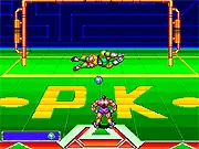 Penalty Shot game free online, soccer player shooting a penalty kick against the computer or a friend