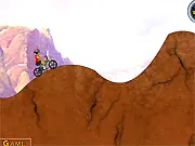 BMX Adventures free online racing game, rider competing against AI over hills