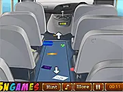 Locked School Bus Girl Escape free online puzzle game, solving clues and finding items to escape the school bus