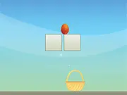 Easter Physics puzzle game screenshot showing colorful eggs and light grey shapes to be cleared