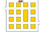 Parking Garage Maze game screen showing a small car navigating a winding path with arrows and obstacles toward a parking goal spot
