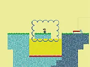 Thumbnail for I Sometimes Dream..., showing a character jumping across platforms that look like they are floating in a surreal, dream-like sky