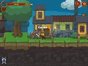 Screenshot of Shadowless RPG Online showing the protagonist with a giant sword battling a horde of shadow minions