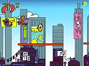 Play Rocket Board free online arcade game, click to jump and collect fish for points