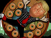 Screenshot of Donut Dart Challenge game showing a rotating circle of donuts being hit by darts while avoiding the central target