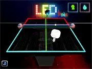 Led Pong Champion game screenshot, a neon-style digital table tennis match in progress, free online sports game