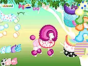 Poodle Dress Up free online game, styling and customizing an elegant dog, classic pet dress-up game