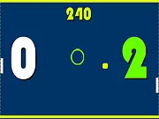 Flash Ping Pong game screen showing table tennis paddles, ball, and score counter in 1 vs 2 player mode