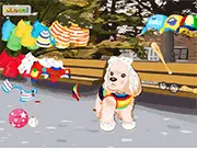 Play Cocker Spaniel Pet Dress Up free online game, a classic dog styling and accessory game