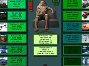 Gameplay screenshot of Graham Clicker, showing the character Graham and a rapidly increasing score counter with upgrade menus