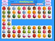 Easter Egg Link puzzle game showing a board filled with colorful, decorative Easter egg tiles being connected by lines
