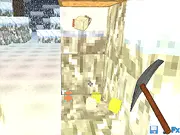 Alpi Craft free online game screenshot, showing a blocky, low-resolution landscape with a player standing next to a crafted wooden structure