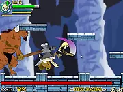 The Minotaur Slayer game art showing a warrior with a sword and shield facing a monstrous Minotaur in a dark cave