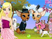 Emily's Diary Dog Wedding free online pet dress up game styling the bride and groom dogs