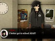 Chronicle Bulletin #4 free online mystery game screenshot featuring Atom, Una, Sora, and a mysterious figure