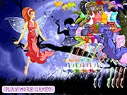 Fairy Dressup free online game, play magical fashion game with wings, dress up a stunning fairy