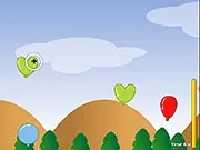 Baloon Hunt! game screen, a player shooting a balloon in a free online shooter and matching game
