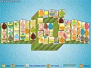 Play Easter Great Wall Mahjong free online. Match Easter-themed tiles in the classic Great Wall formation. Mahjong puzzle game screenshot.