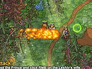 Screenshot from Zastava: Native Rus game showing the Prince and a few warriors fighting monsters and zombies in a ruined medieval setting