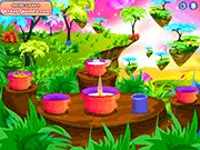 Luscious Lemon Cake cooking game screenshot showing ingredients like lemons, eggs, flour, and a whisk in a bright kitchen setting.