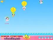 Pets Balloons Shooter free online game, shooting bubbles to rescue pets, colorful arcade bubble shooter