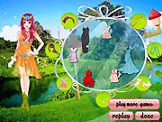 Nature Princess online dress up game screenshot, play free fantasy fashion game on PlayArcadeHub, magical woodland outfit styling